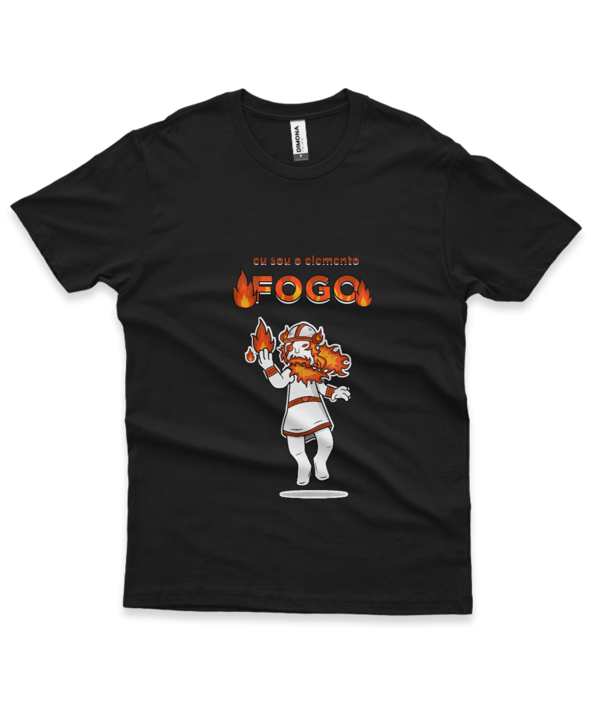 Camiseta Preta Fogo